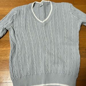 Knitted blue sweater
